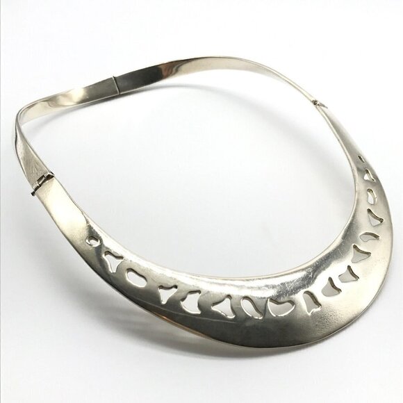 Taxco Mexico 925 Sterling Silver Heavy Vintage Cutout...